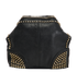 Demands Studded Clutch, &pound;310, Handbags, Black, Leather, Back view